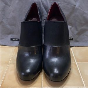 Miu Miu Black Leather Booties, Size 6